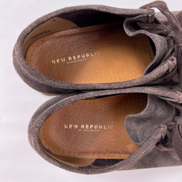 New Republic Brown Suede Lace Up Moc Toe Crepe Sole Mens Chukka Boots 9.5 42.5 main image 8
